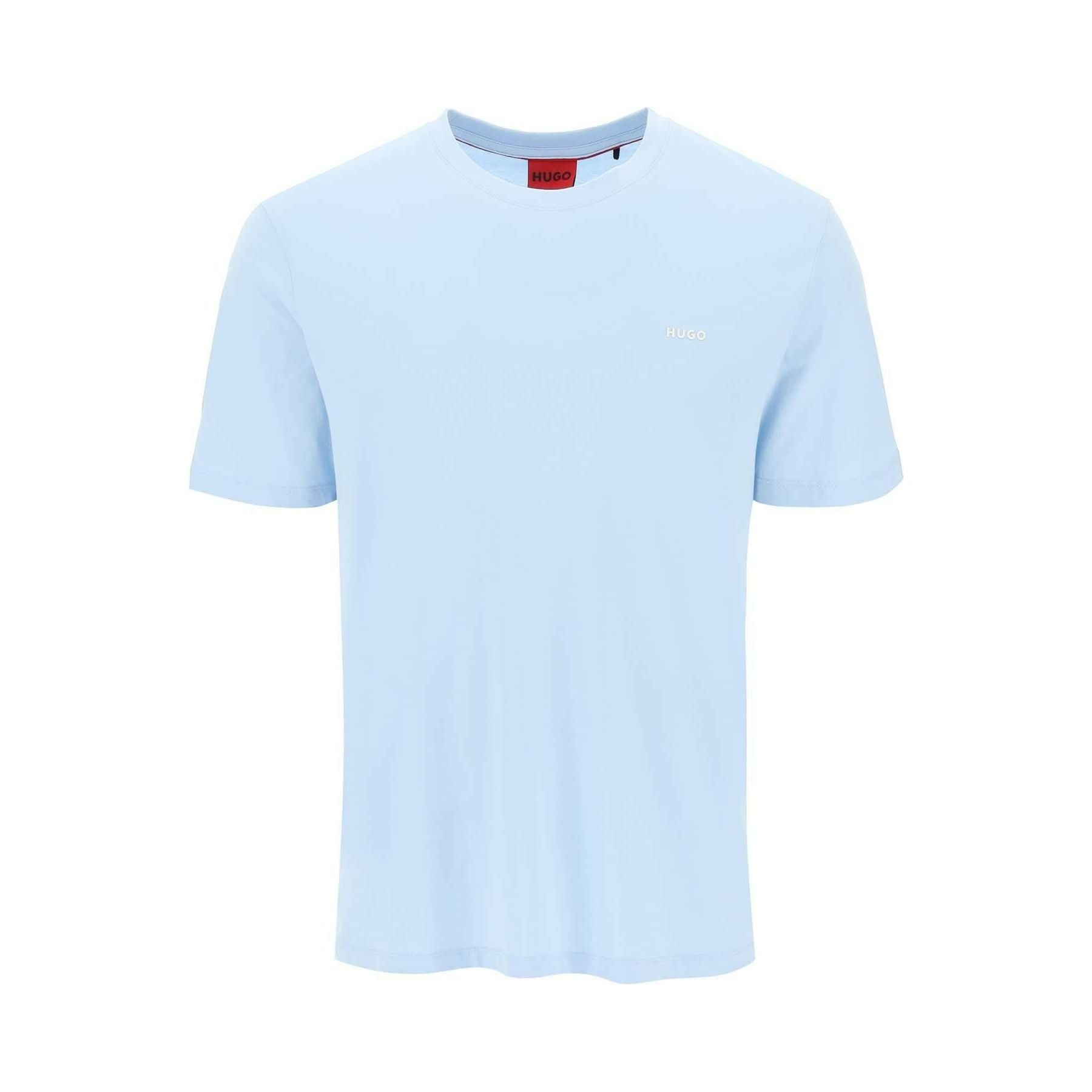 Light Pastel Blue Dero Logo Cotton Jersey T-Shirt HUGO JOHN JULIA.