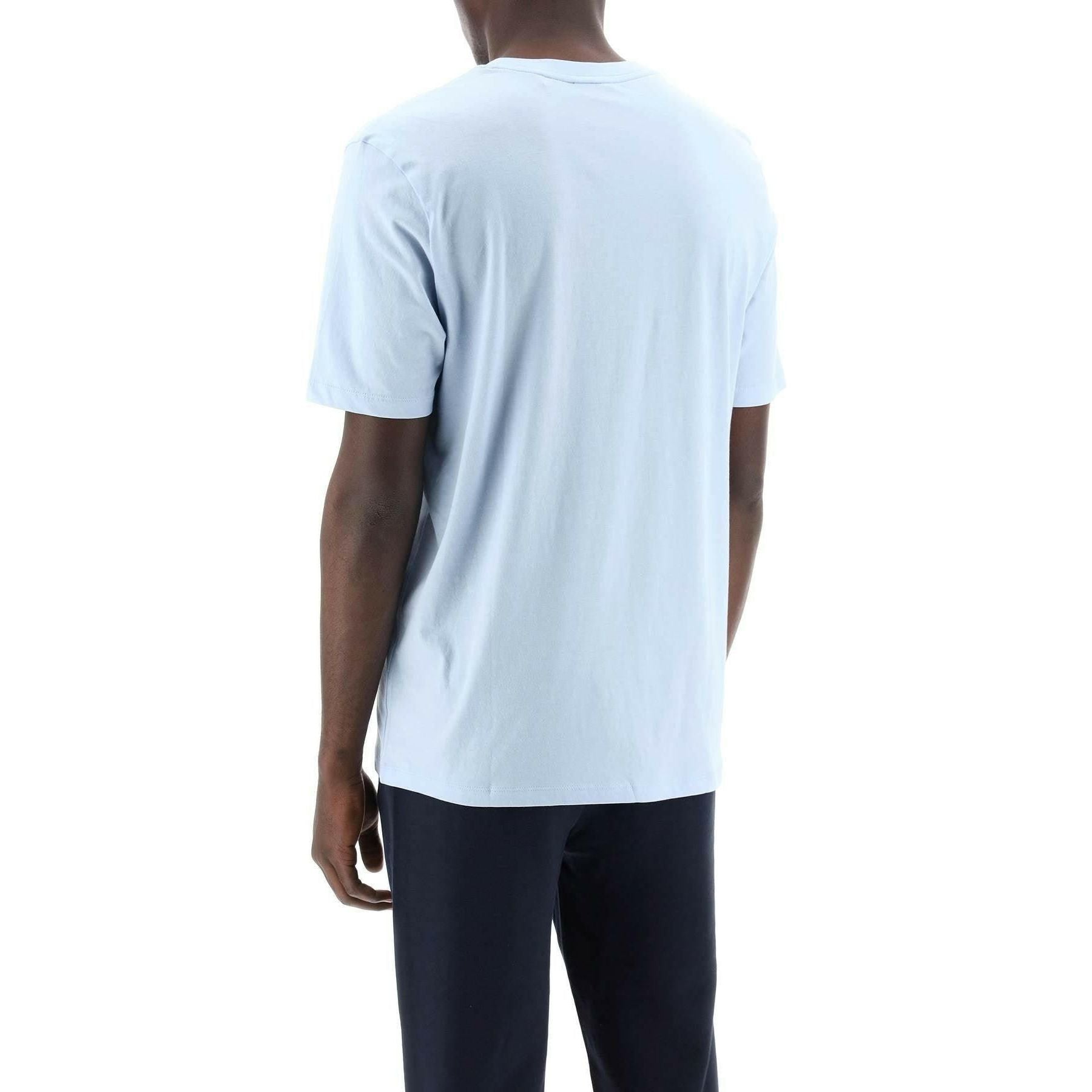 Light Pastel Blue Dero Logo Cotton Jersey T-Shirt HUGO JOHN JULIA.