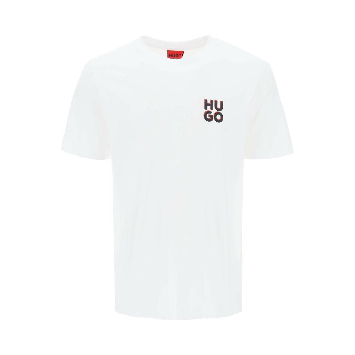 HUGO - White Dimento Cotton Jersey T-Shirt - JOHN JULIA