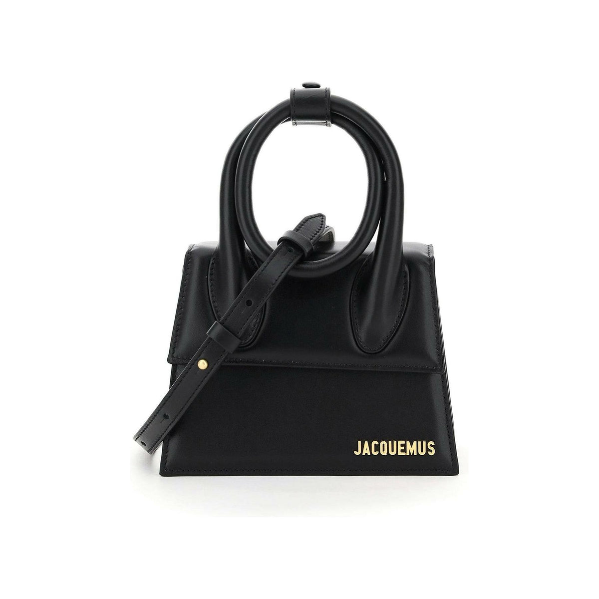 JACQUEMUS - Black Le Chiquito Noeud Leather Bag - JOHN JULIA