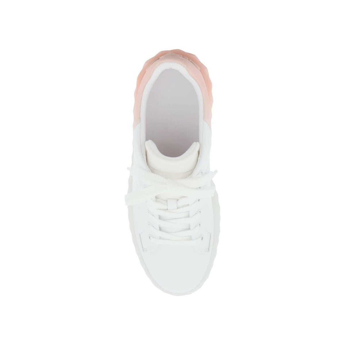 JIMMY CHOO - White and Macaron Leather Diamond Light/M II Sneakers - JOHN JULIA