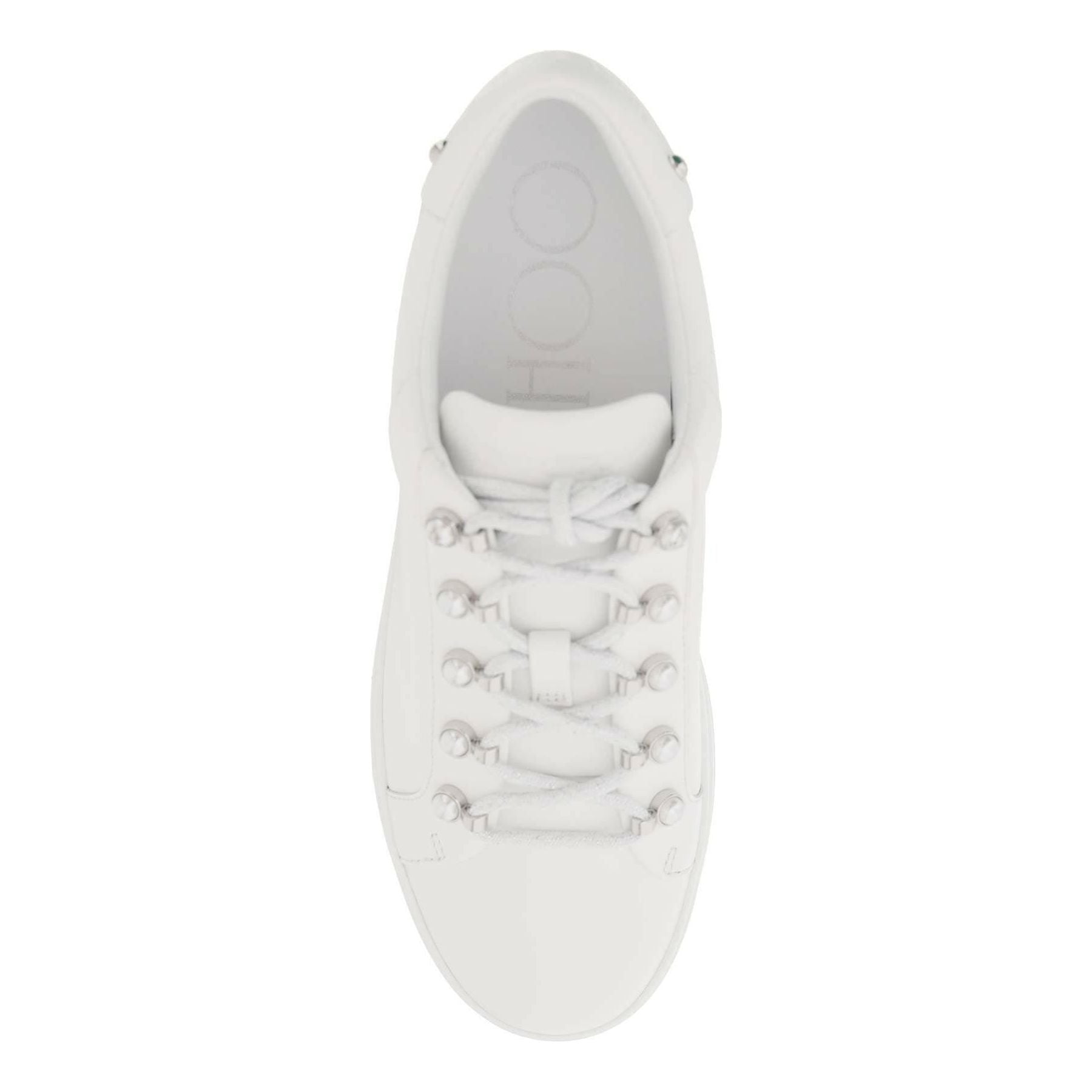 White 'Antibes' Leather Sneakers JIMMY CHOO JOHN JULIA.