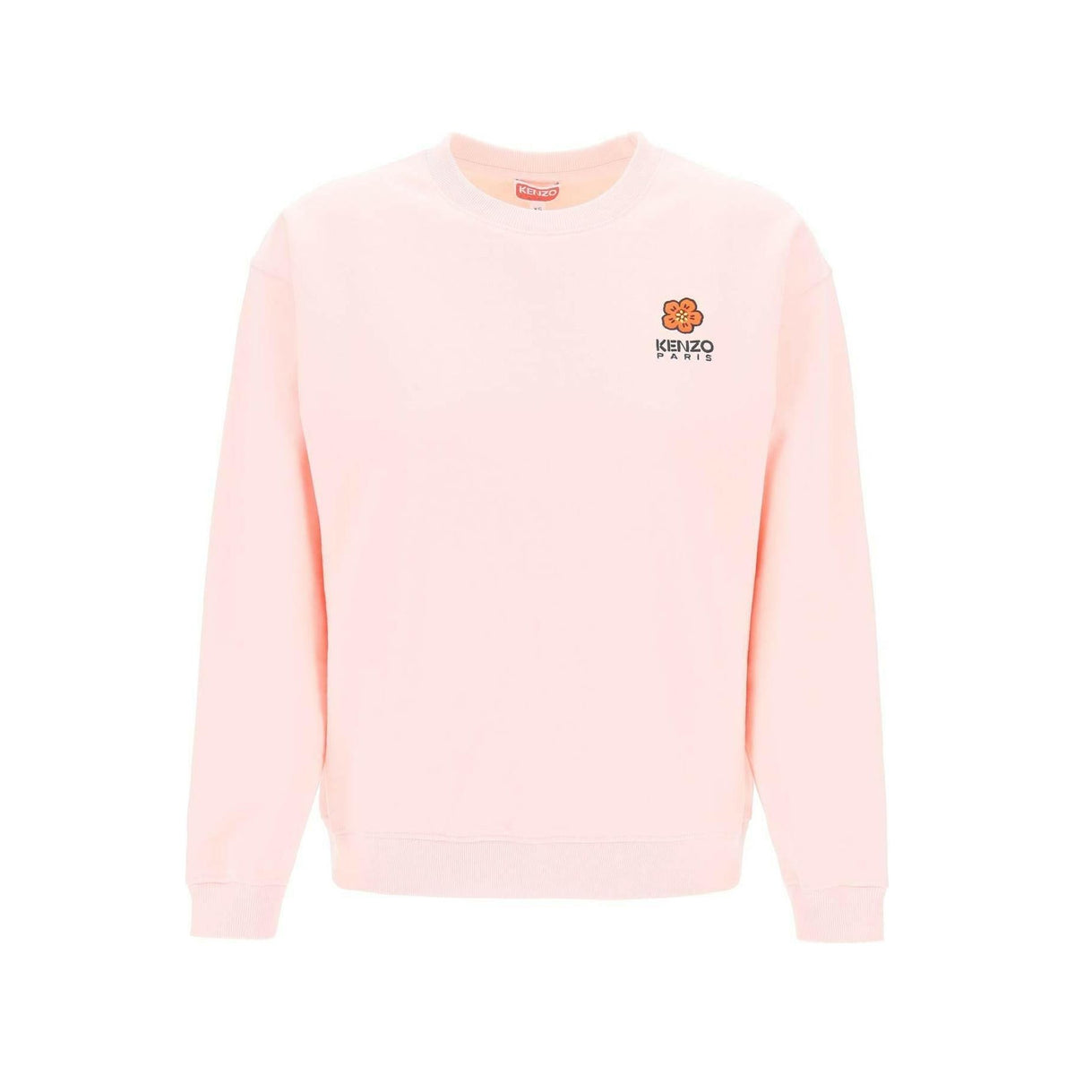 KENZO - Pink Embroidered Boke Flower Cotton Crew Neck Sweatshirt - JOHN JULIA