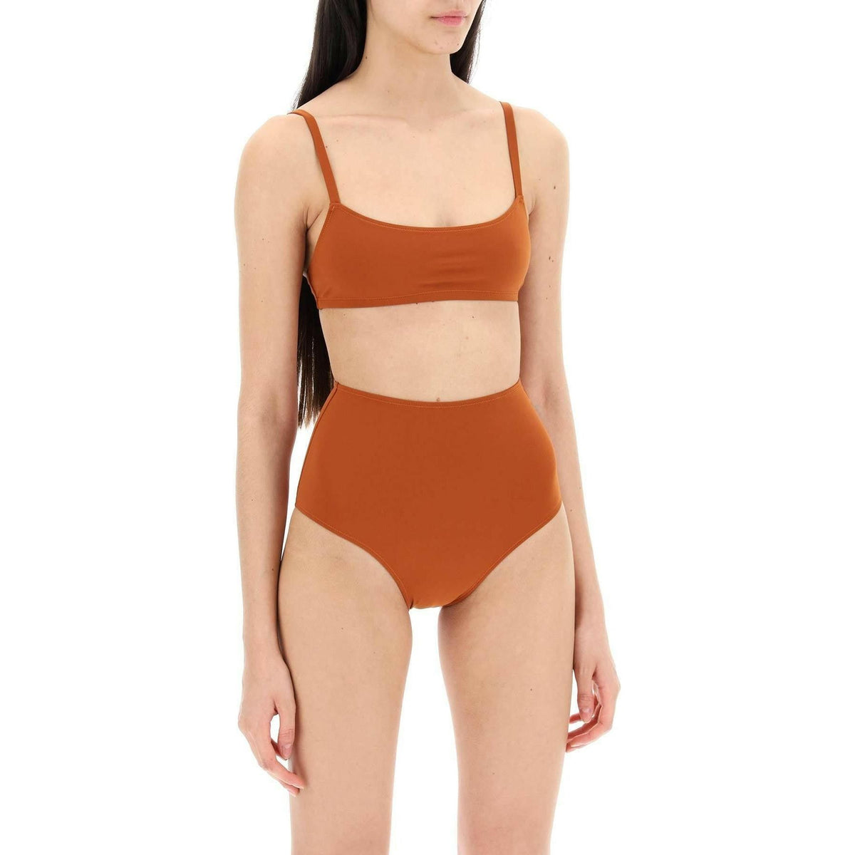 LIDO - Terracotta Undici High Waisted Bikini Set - JOHN JULIA