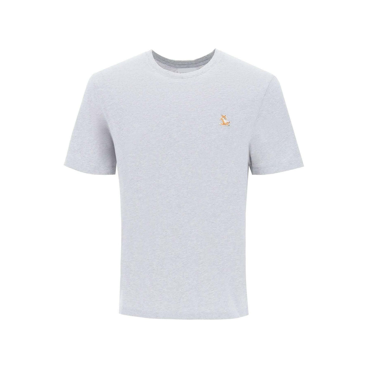 MAISON KITSUNE - Light Gray Melange Chillax Fox Cotton Jersey T-Shirt - JOHN JULIA