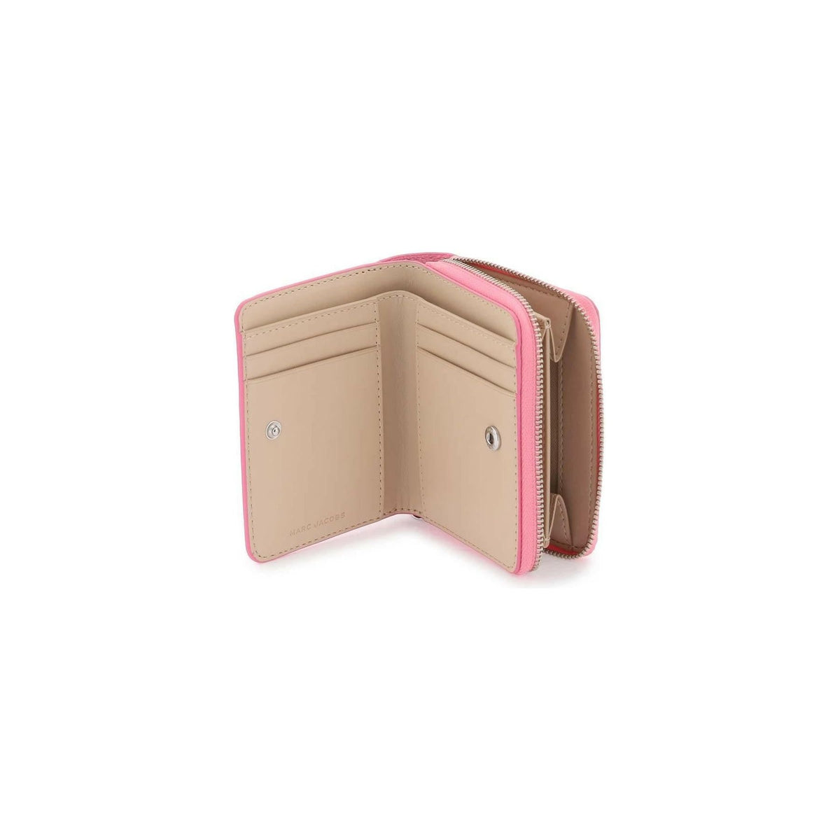 MARC JACOBS - Petal Pink Genuine Leather 'The Wallet' Mini Compact Wallet - JOHN JULIA