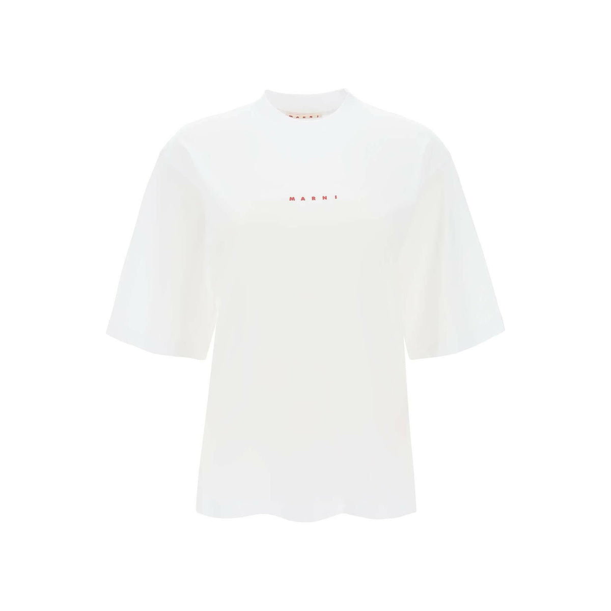 MARNI - Lily White Organic Cotton Logo T-Shirt - JOHN JULIA