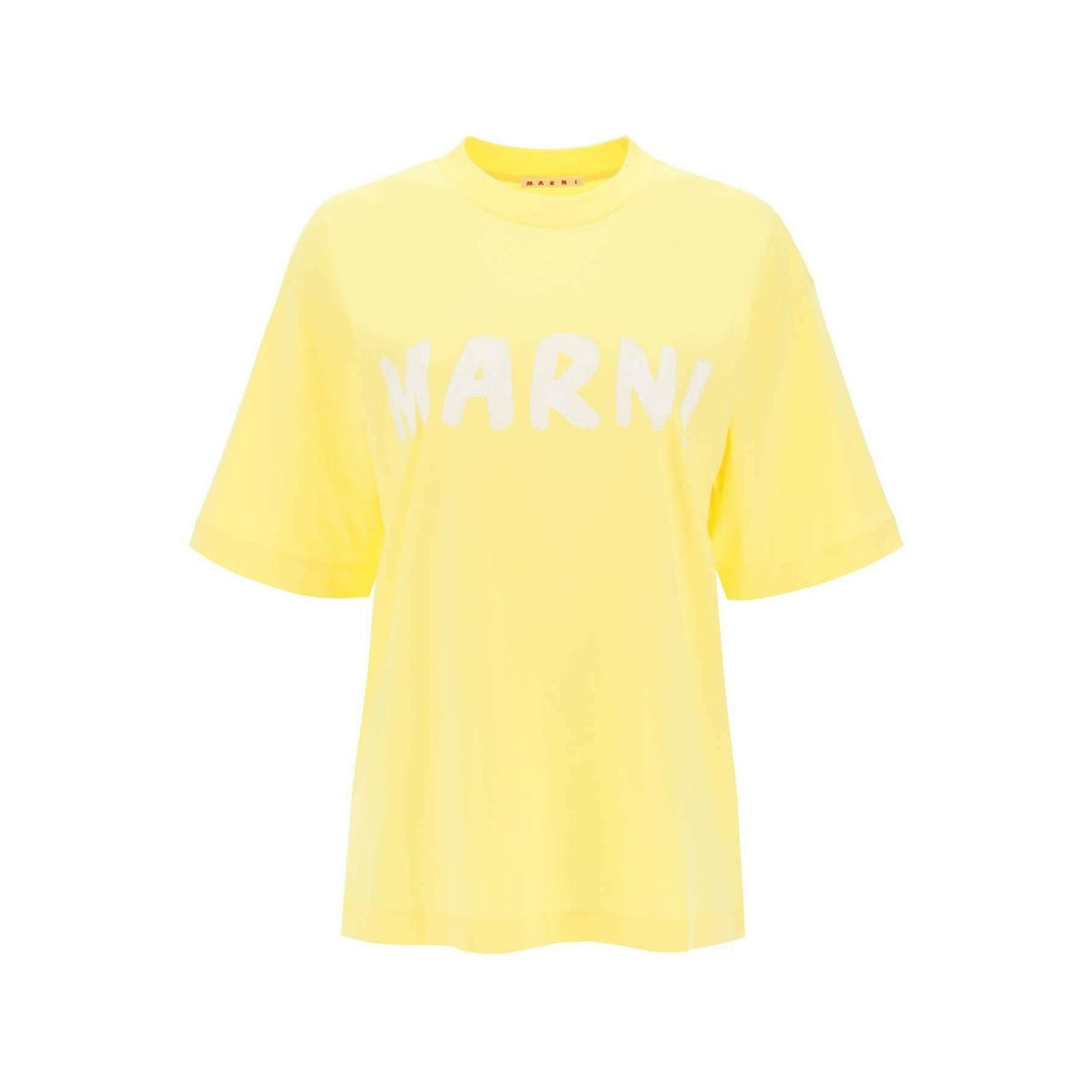 MARNI - Yellow Organic Cotton Logo T-Shirt - JOHN JULIA
