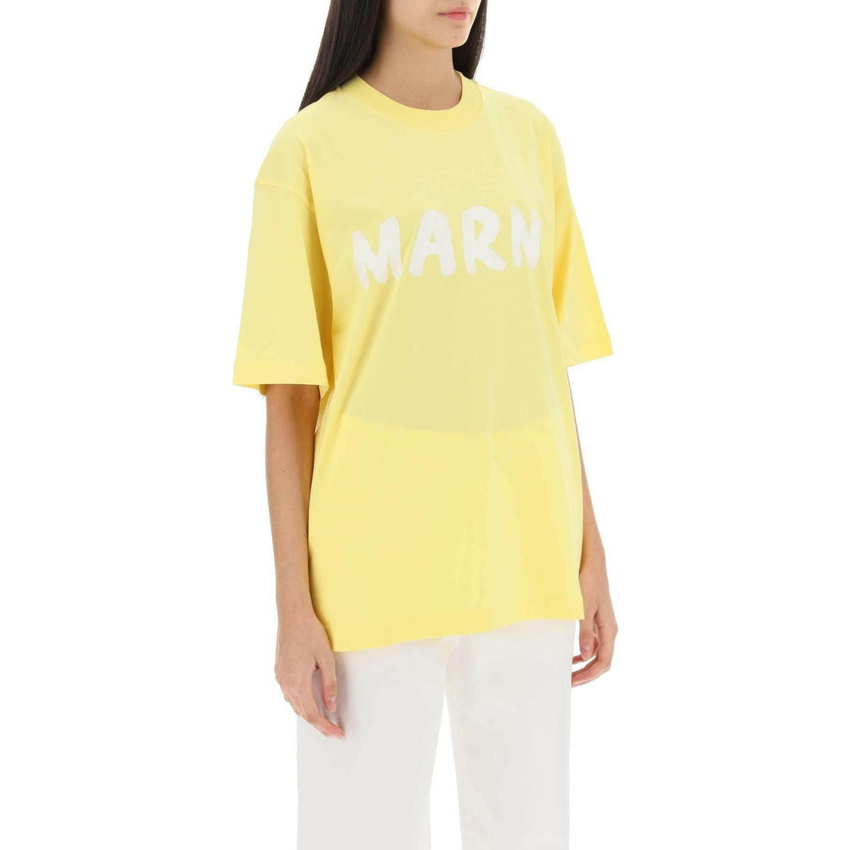 MARNI - Yellow Organic Cotton Logo T-Shirt - JOHN JULIA