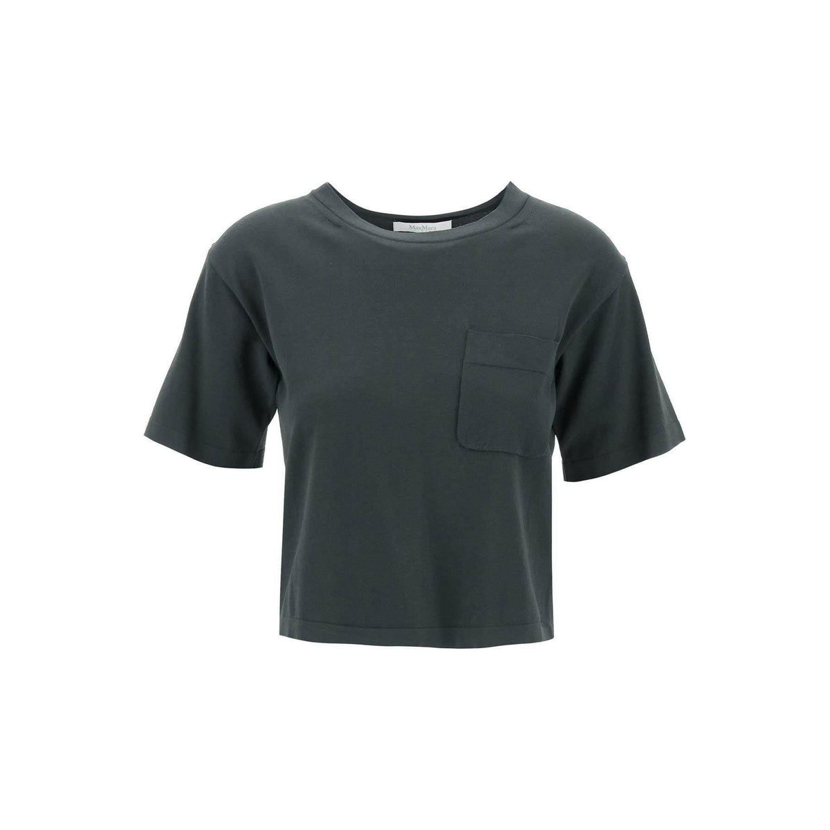 MAX MARA LEISURE - Green Acro Cropped Short-Sleeve T-Shirt - JOHN JULIA