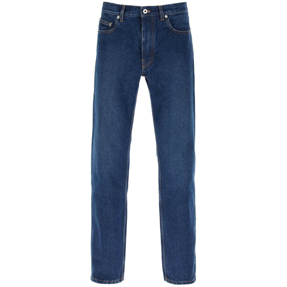 OFF-WHITE - Medium Blue Regular-Fit Cotton Jeans - JOHN JULIA
