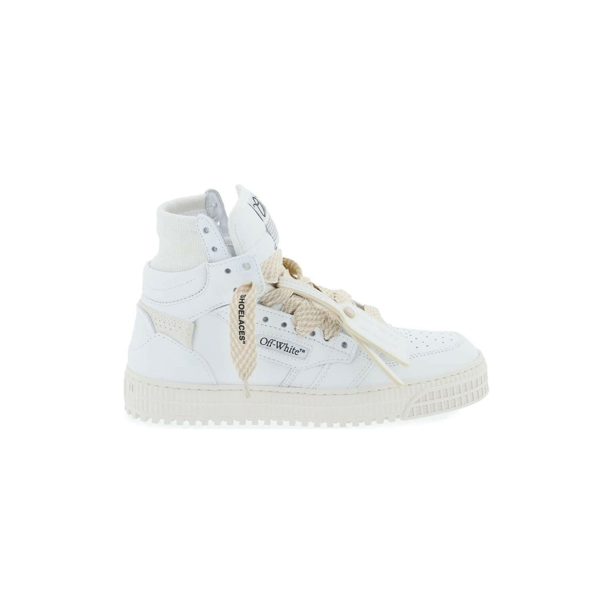 OFF-WHITE - White 3.0 Off Court Leather High-Top Sneakers - JOHN JULIA