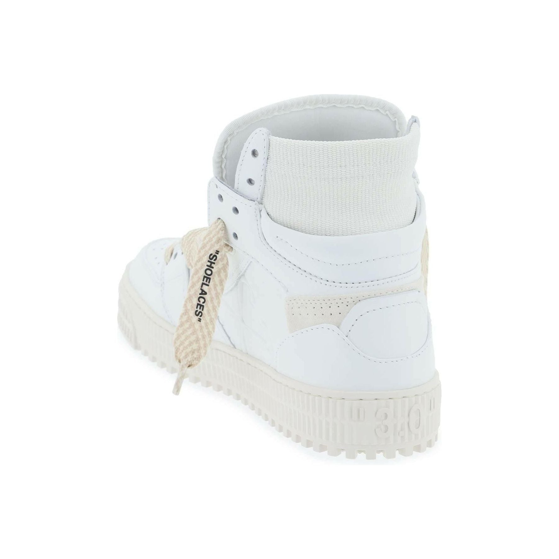 White 3.0 Off Court Leather High-Top Sneakers OFF-WHITE JOHN JULIA.