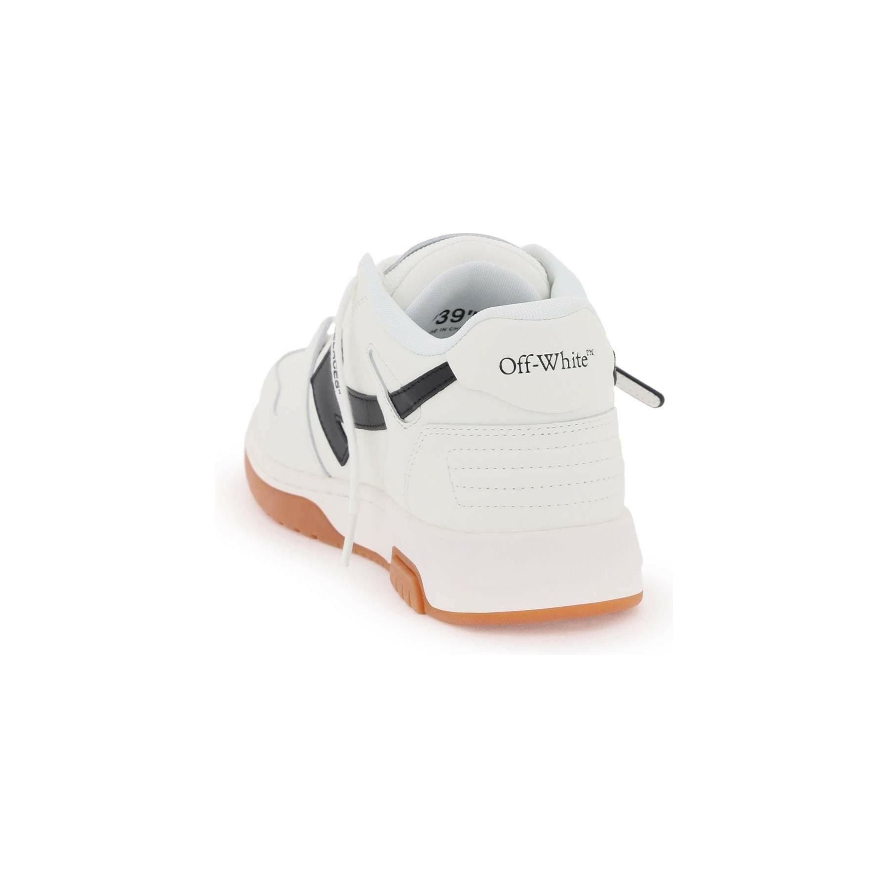 White and Black Out Of Office Leather Sneakers OFF-WHITE JOHN JULIA.