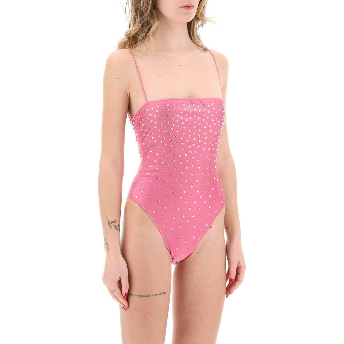 OSÉREE - Flamingo Pink Crystal-Embellished Swimsuit - JOHN JULIA