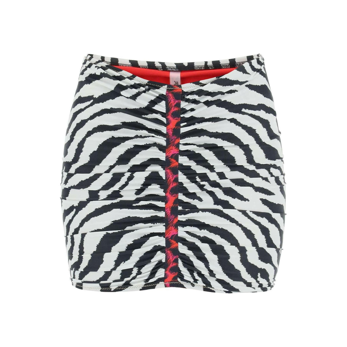Red Leo Zebra-Print Mini Skirt REINA OLGA JOHN JULIA.