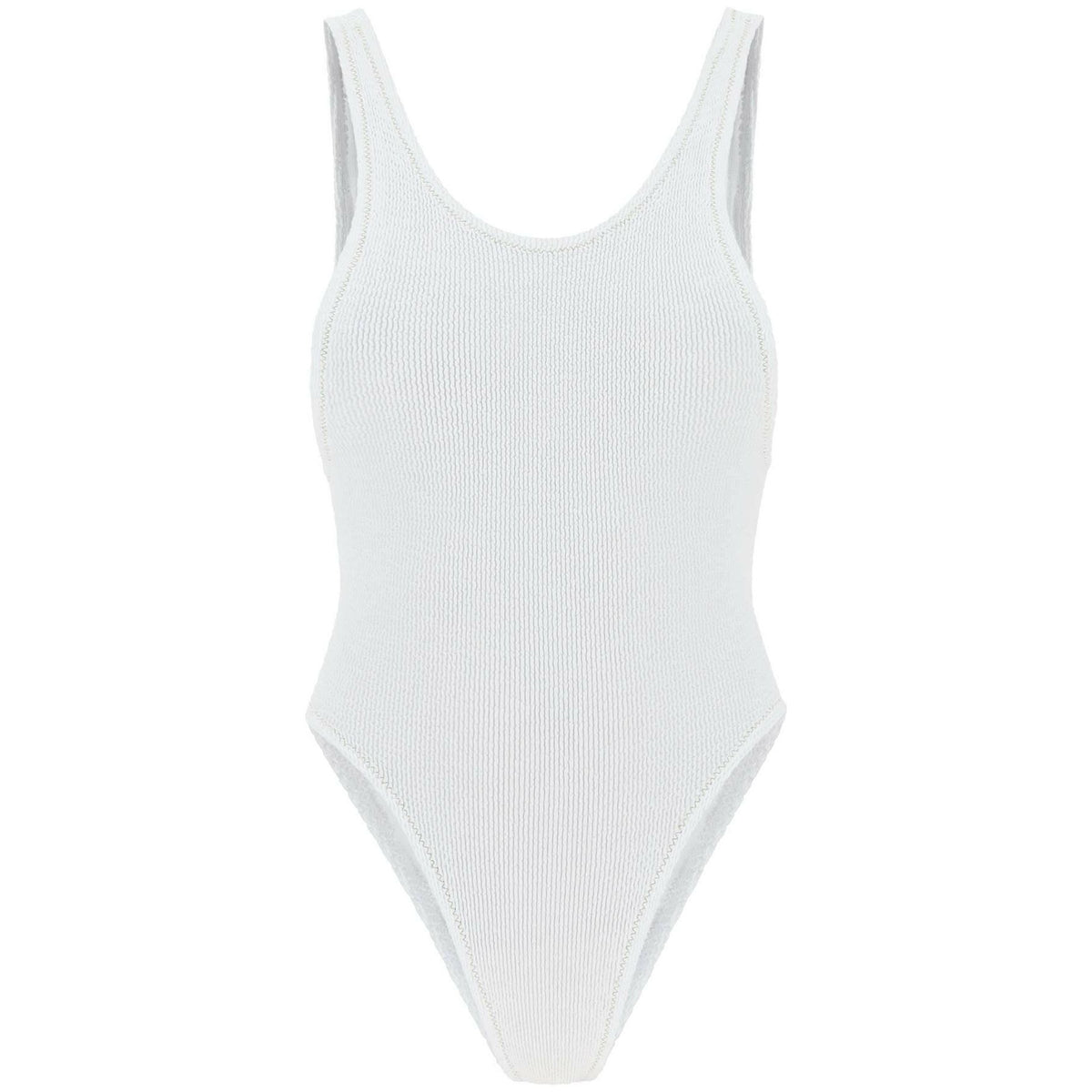 REINA OLGA - White Ruby Scrunch One-Piece Swimsuit - JOHN JULIA