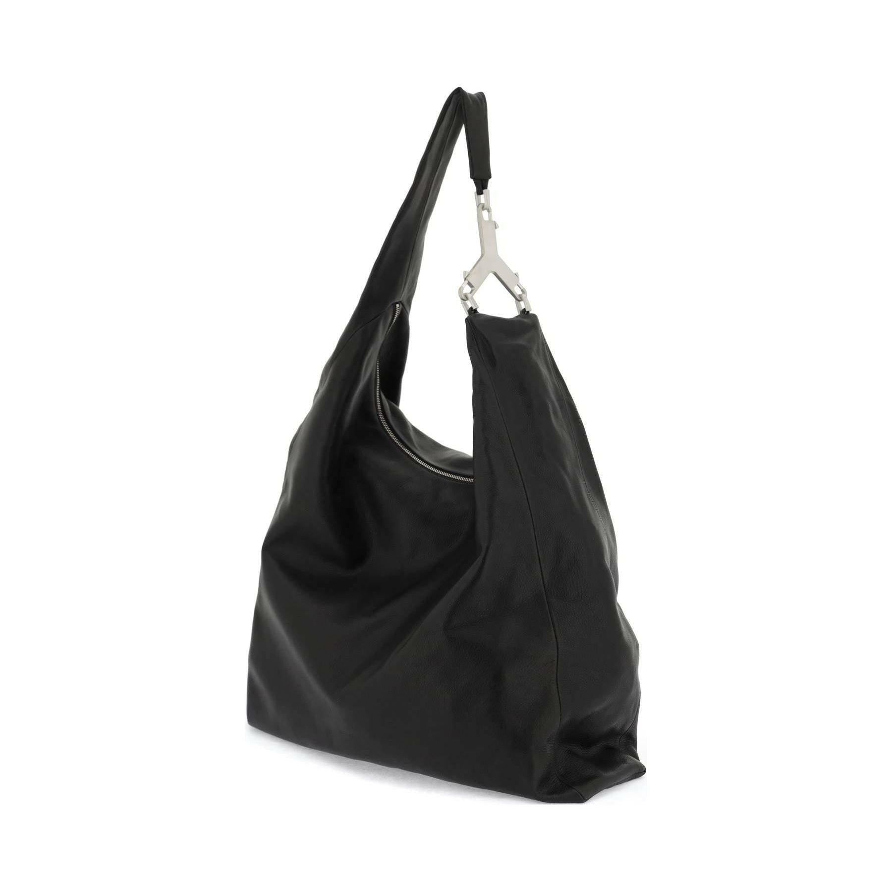 Cerberus Bag in Black Soft Grain Cow Leather RICK OWENS JOHN JULIA.