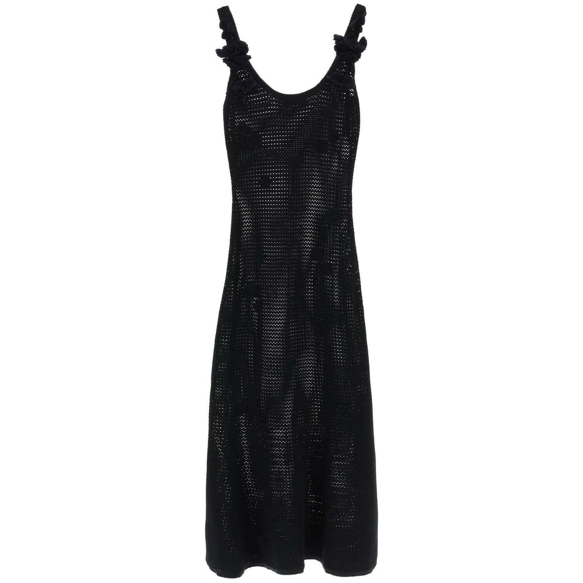 Black Crochet Midi Dress SELF PORTRAIT JOHN JULIA.