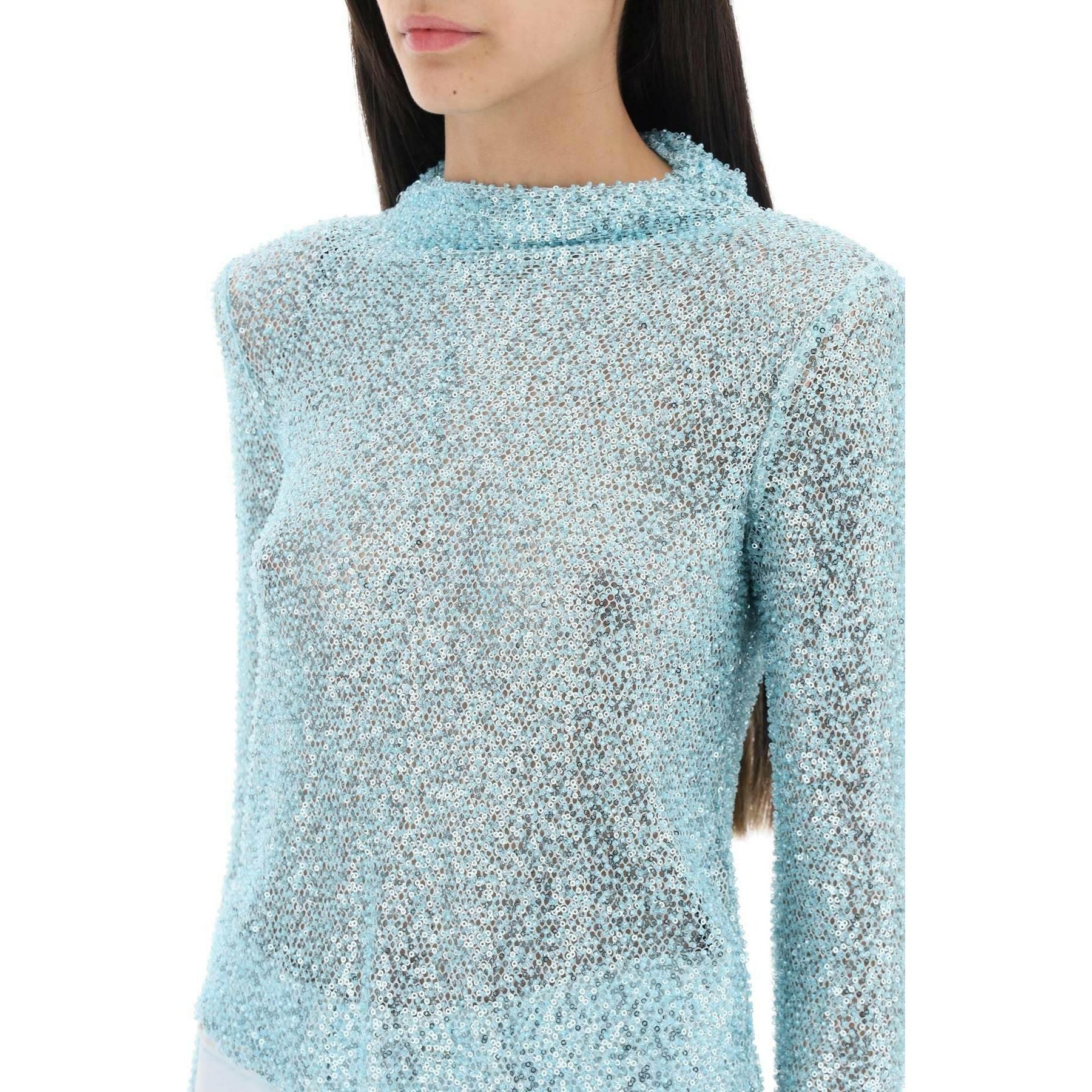 Long Sleeved Top With Sequins And Beads SELF PORTRAIT JOHN JULIA.