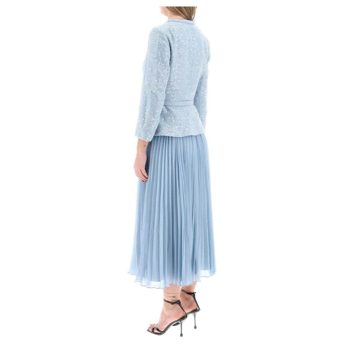 SELF PORTRAIT - Midi Dress With Pleated Skirt - JOHN JULIA