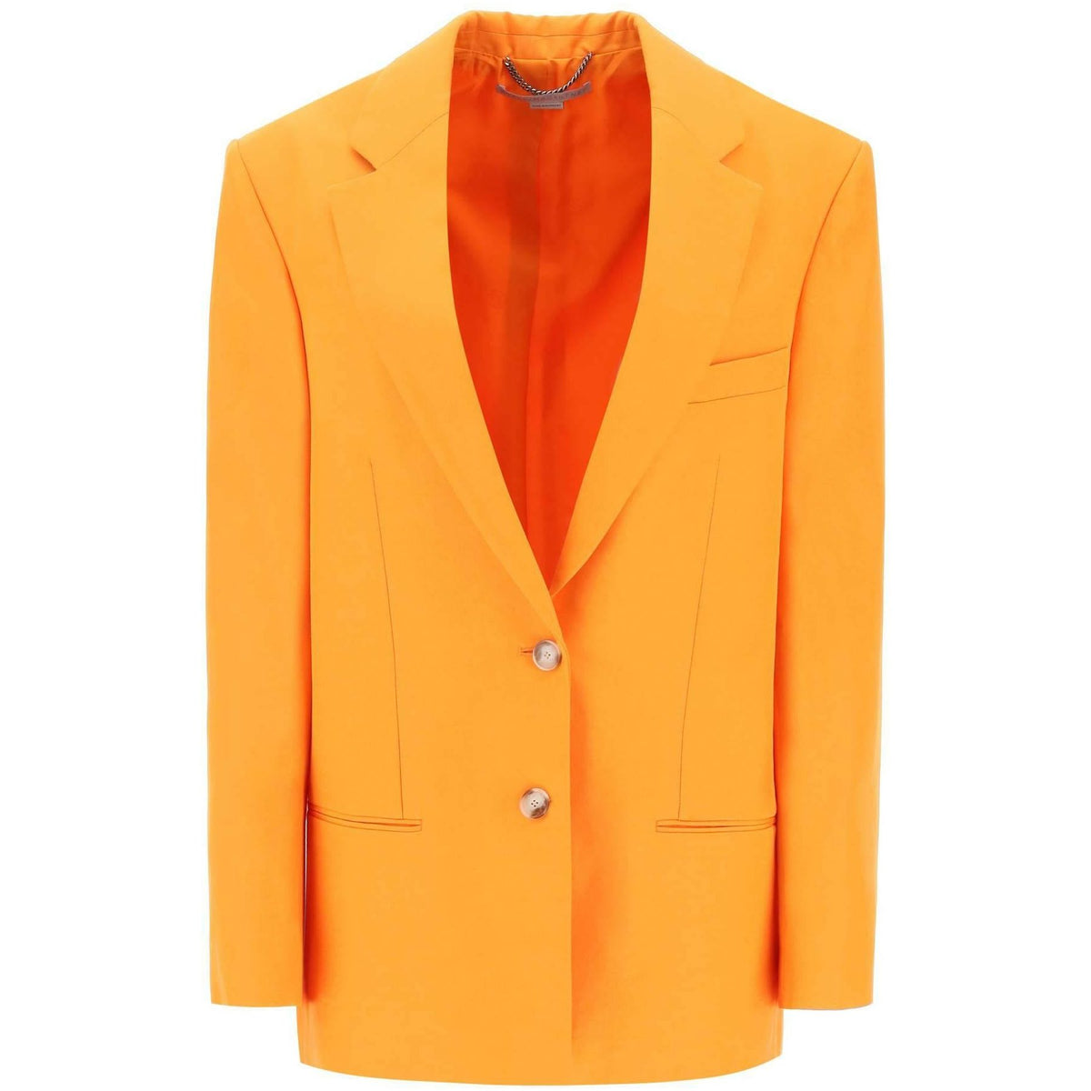 STELLA MCCARTNEY - Bright Orange Oversized Single-Breasted Blazer - JOHN JULIA
