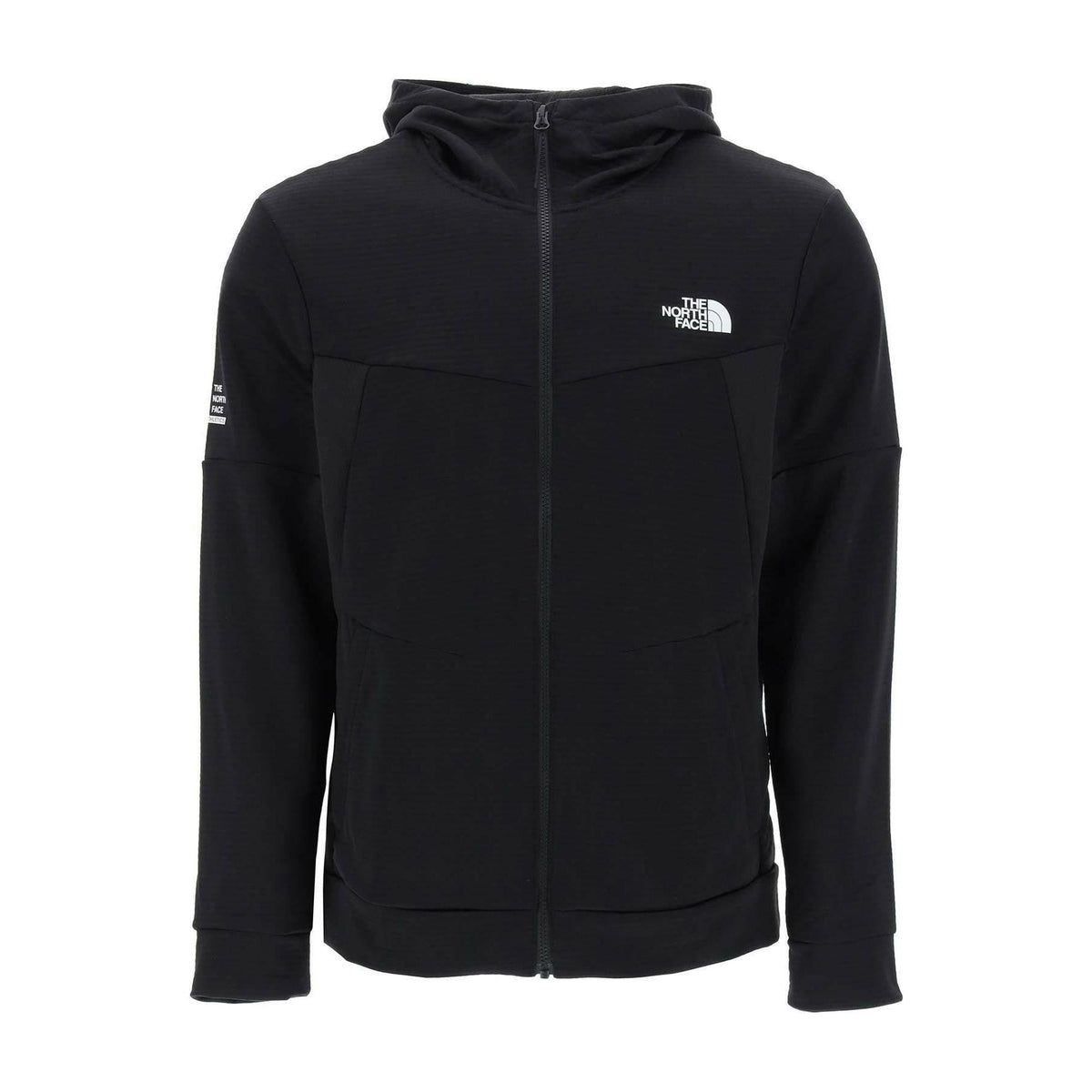 THE NORTH FACE - The North Face Black Logo Embroidered Zip-Up Hoodie - JOHN JULIA