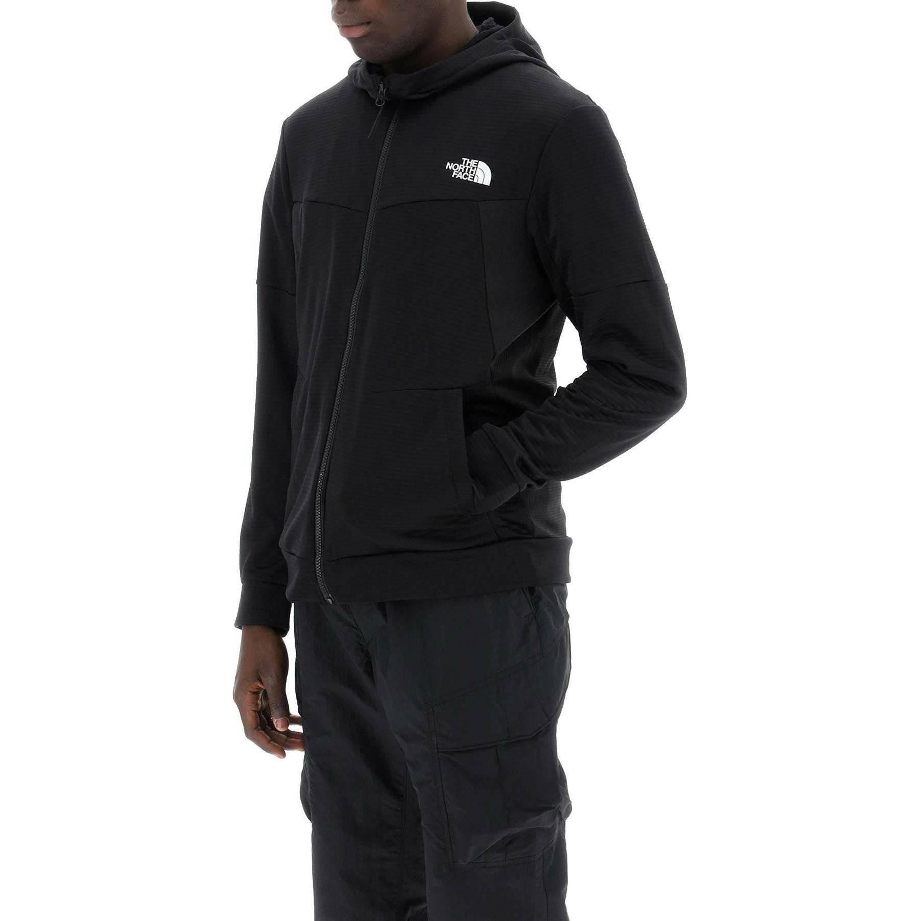 Black Logo Embroidered Zip-Up Hoodie THE NORTH FACE JOHN JULIA.