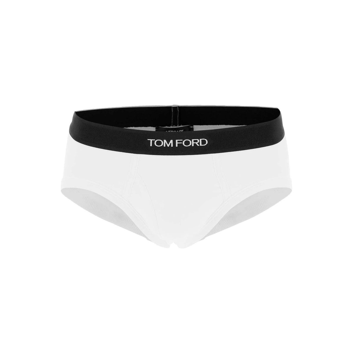TOM FORD - White Cotton Stretch Slip Underwear With Logo Band - JOHN JULIA