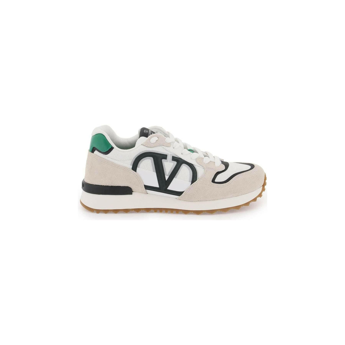 VALENTINO GARAVANI - White and Green VLogo Pace Low-Top Sneakers - JOHN JULIA