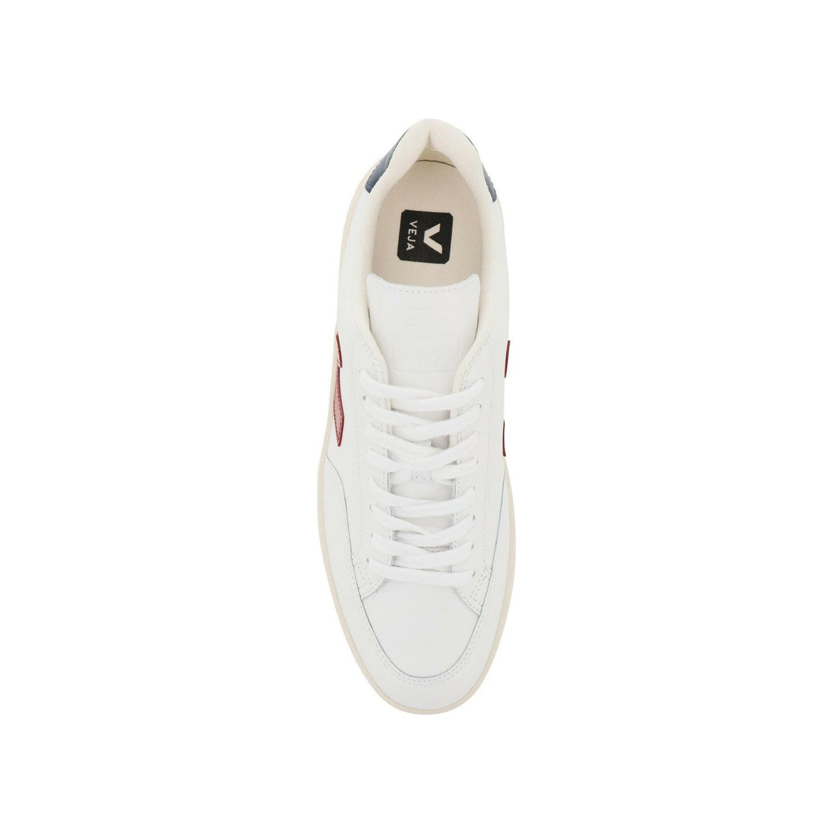 White Extra Marsala Nautico V-12 Leather Sneakers