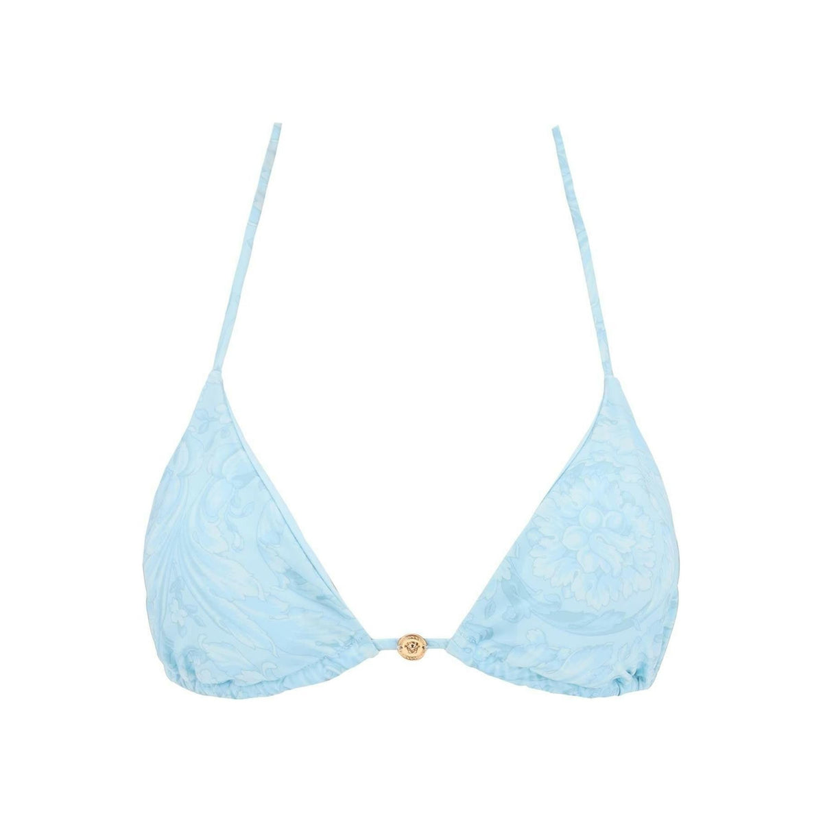 VERSACE - Blue Barocco Print Bikini Top - JOHN JULIA