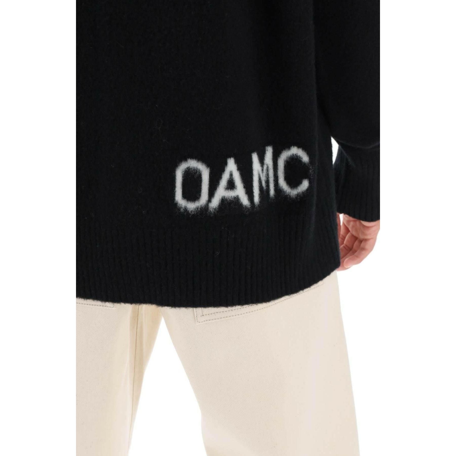 Wool Sweater With Jacquard Logo OAMC JOHN JULIA.
