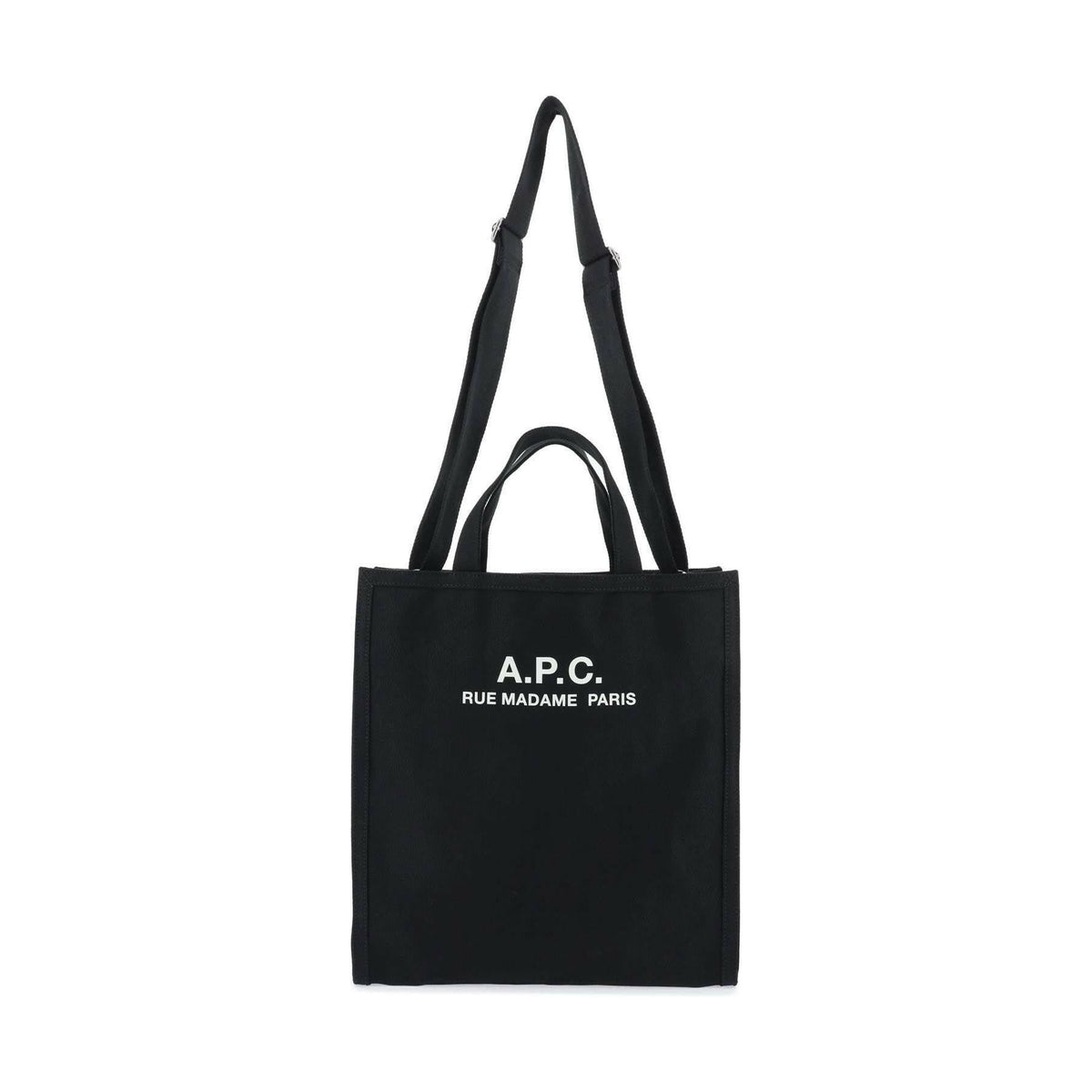A.P.C. - Black Récupération Canvas Shopping Bag - JOHN JULIA