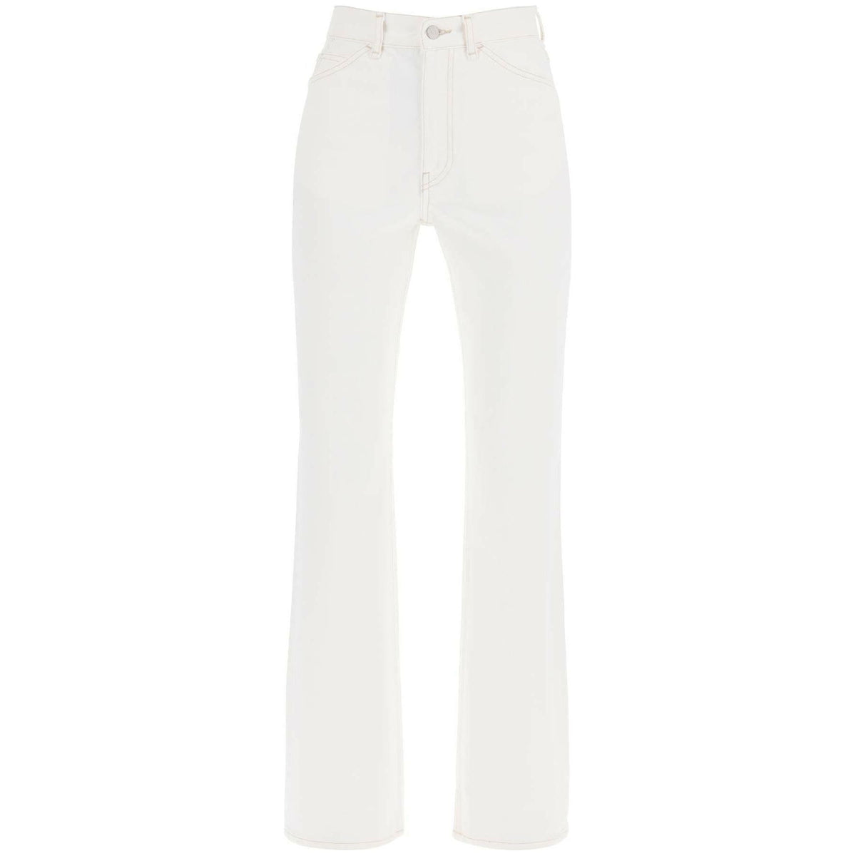 ACNE STUDIOS - Off White 1977 Regular Fit Cotton Jeans - JOHN JULIA