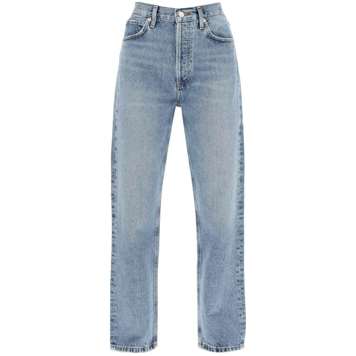 AGOLDE - Blue Navigate 90's Vintage High-Wasited Cotton Jeans - JOHN JULIA