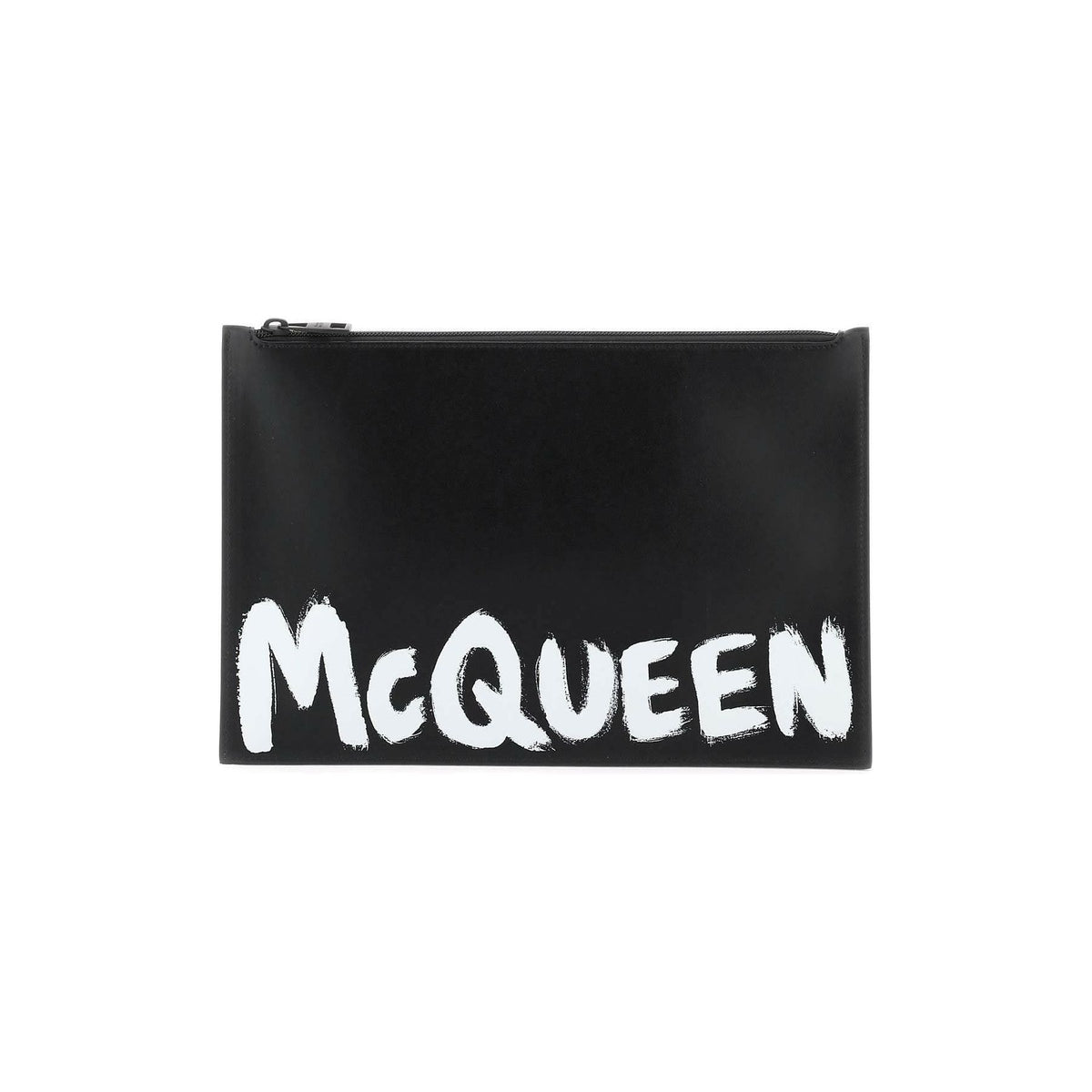 ALEXANDER MCQUEEN - McQueen Graffiti' Leather Flat Pouch - JOHN JULIA