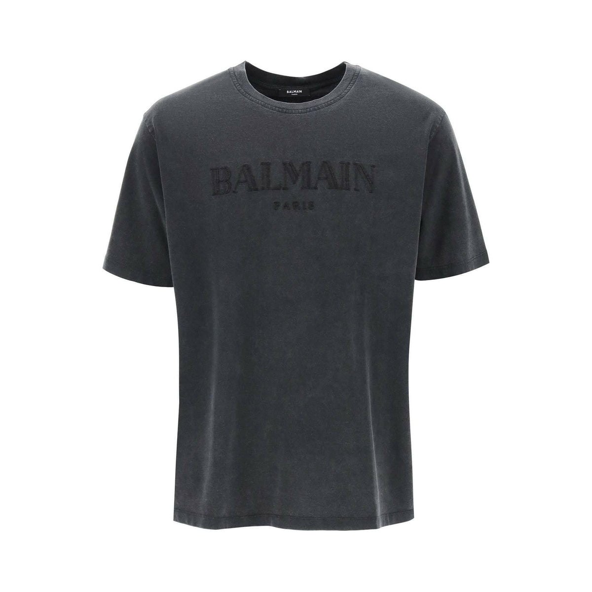 BALMAIN - Gray Vintage Organic Cotton T-Shirt - JOHN JULIA