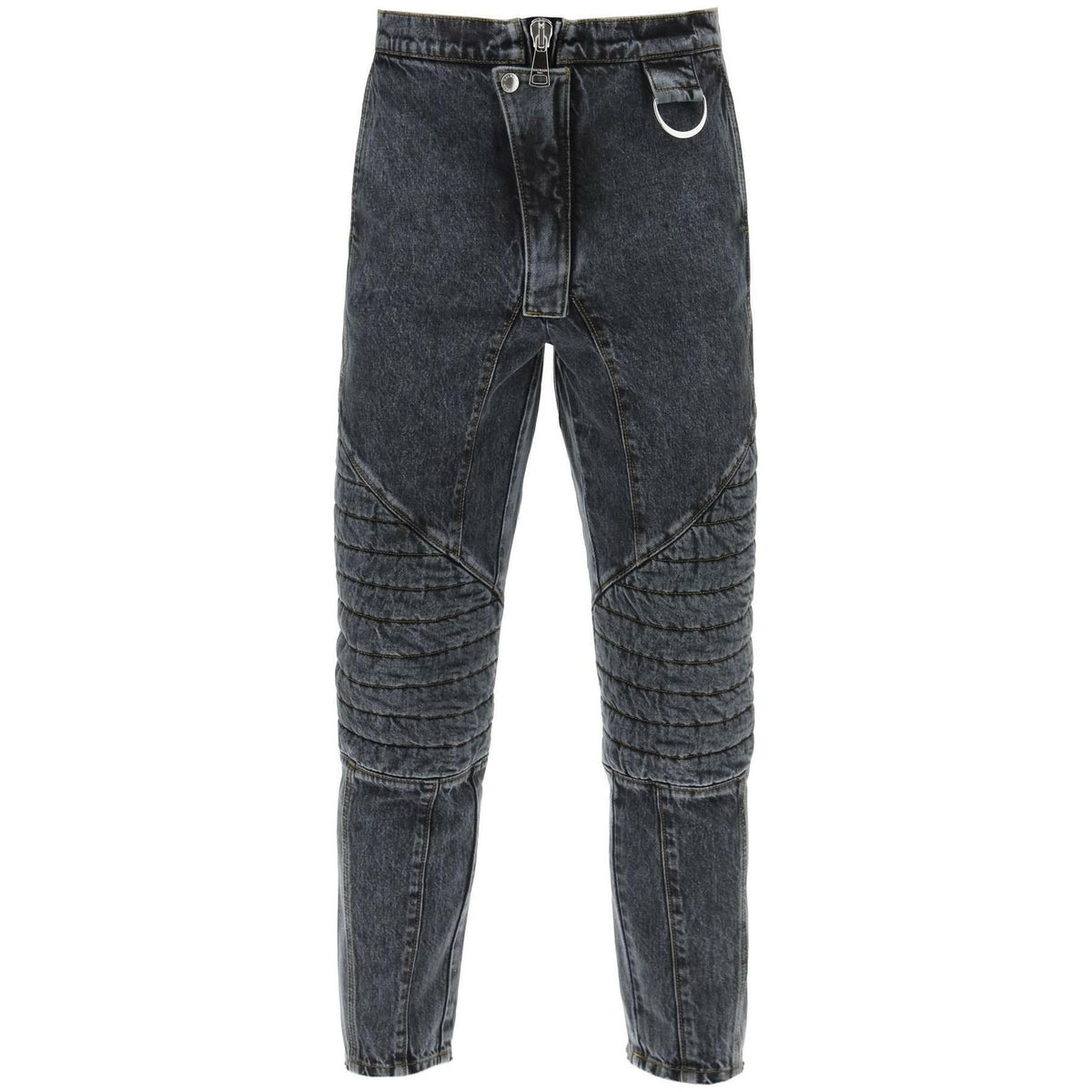 Jeans With Quilted And Padded Inserts BALMAIN JOHN JULIA.