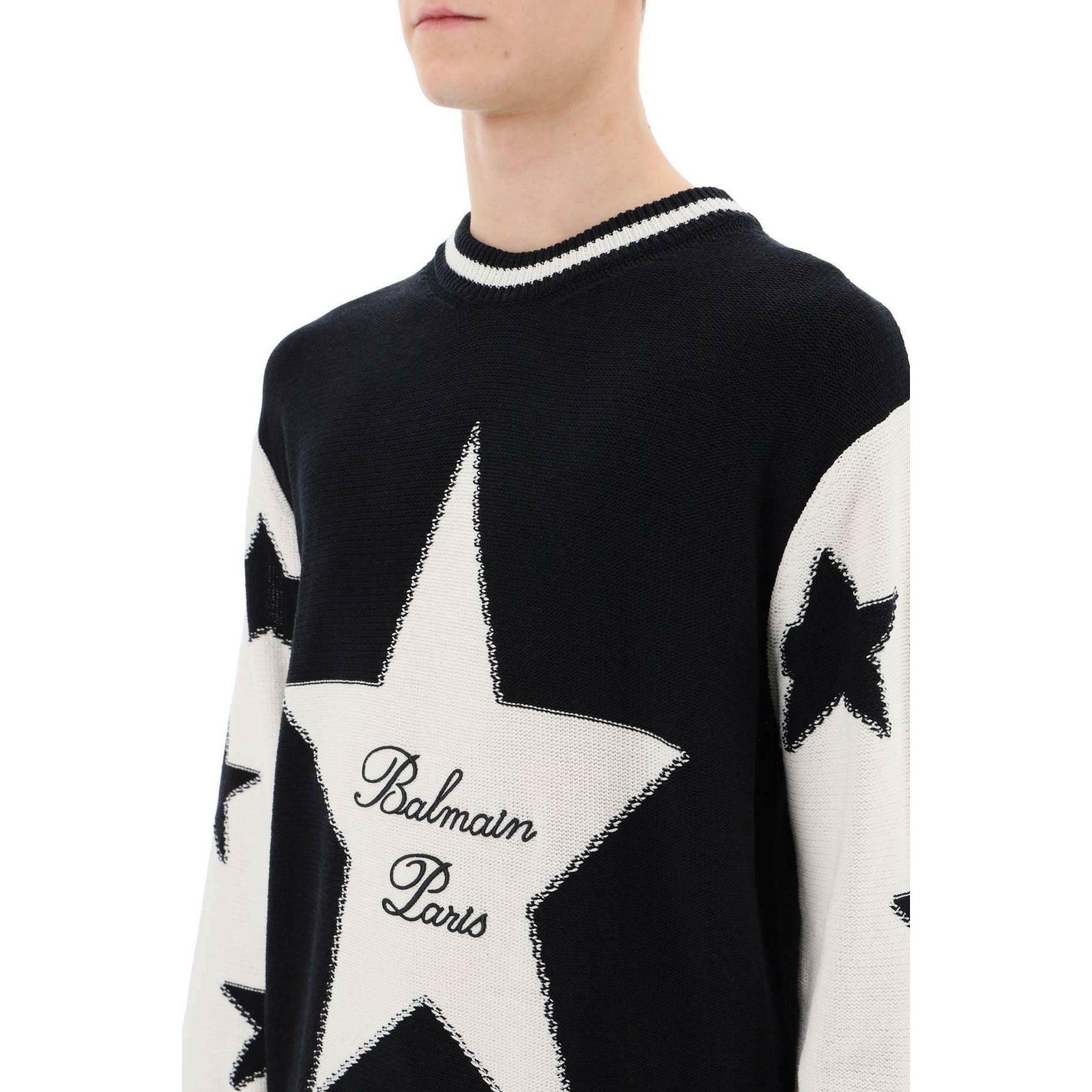 Sweater With Star Motif BALMAIN JOHN JULIA.