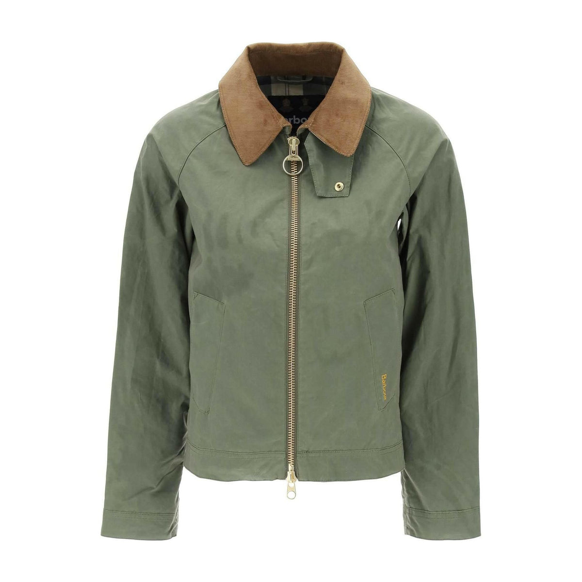 BARBOUR - Green Campbell Vintage-Effect Cotton Jacket - JOHN JULIA