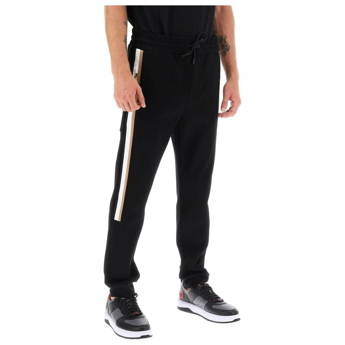 BOSS - Joggers With Two Tone Side Bands - JOHN JULIA