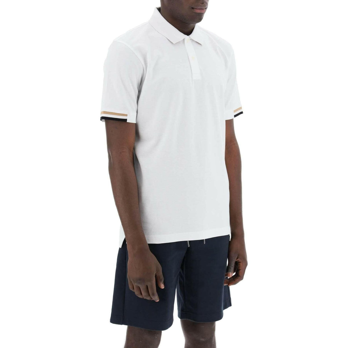 BOSS - White Parlay Cotton Piqué Polo Shirt - JOHN JULIA