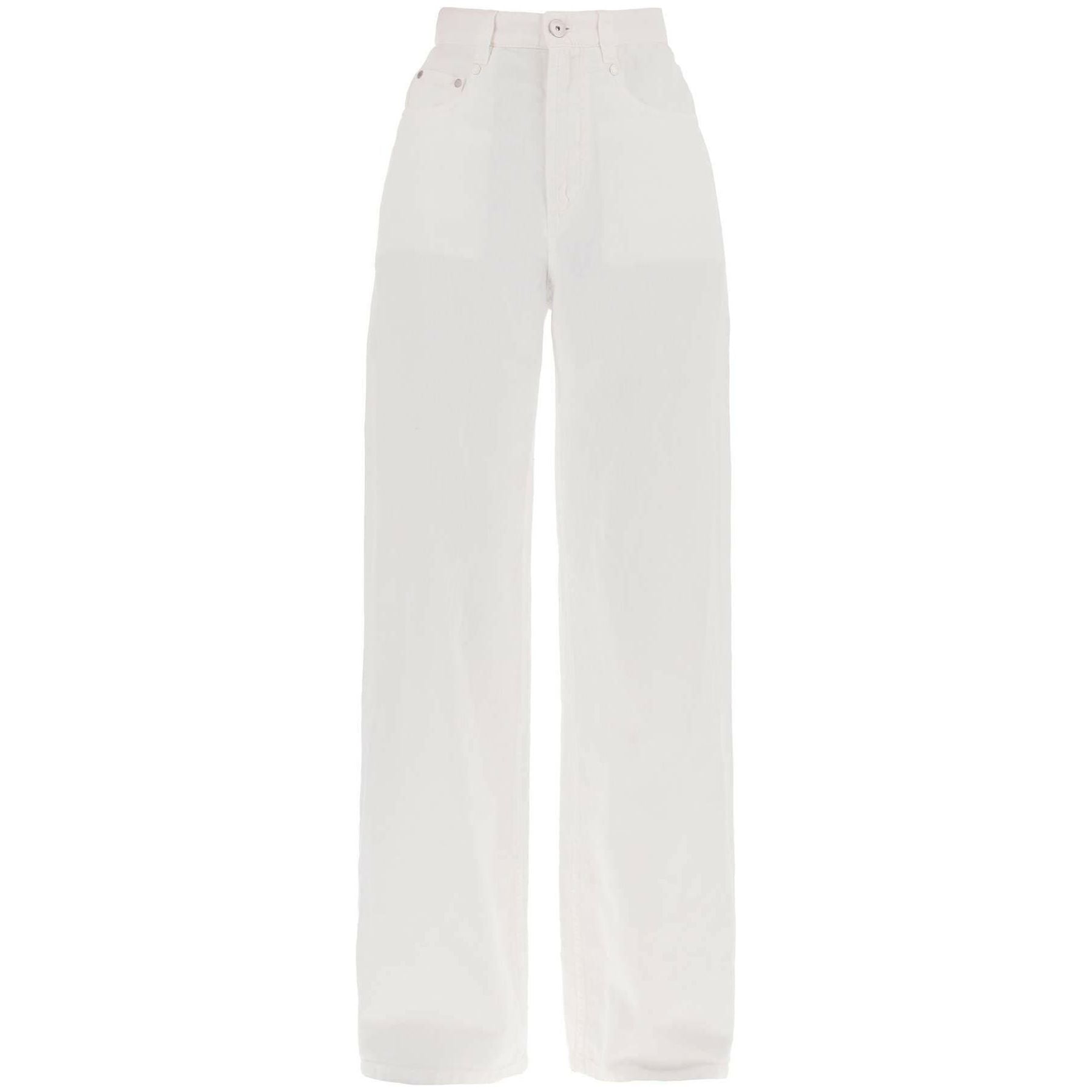 white Garment-Dyed Cotton and Linen Relaxed Trousers BRUNELLO CUCINELLI JOHN JULIA.