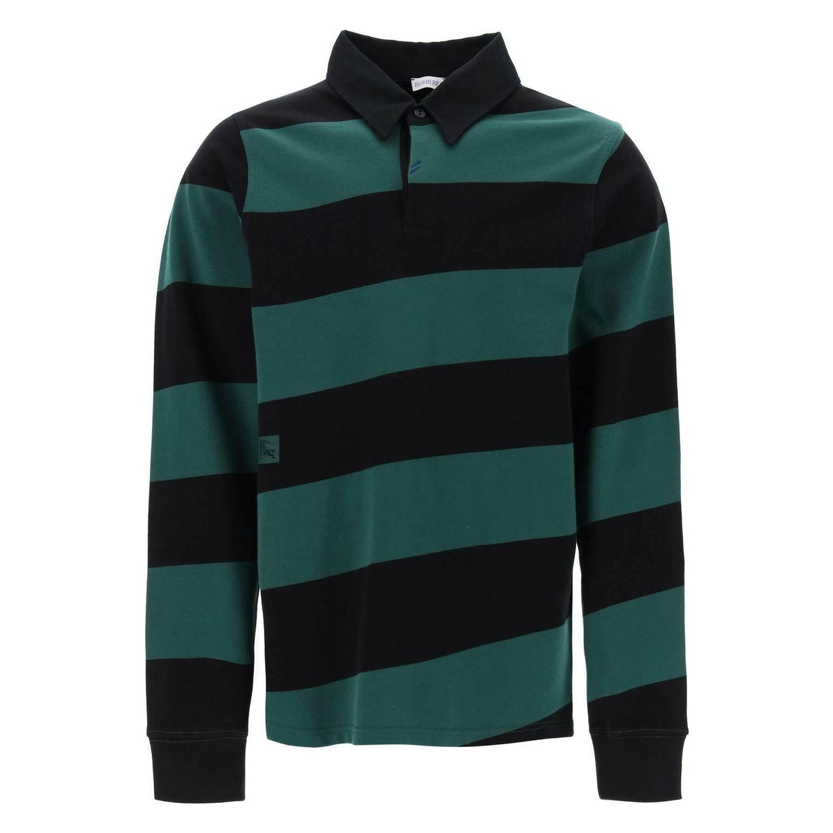 BURBERRY - Long-sleeve Striped Cotton Polo Shirt - JOHN JULIA