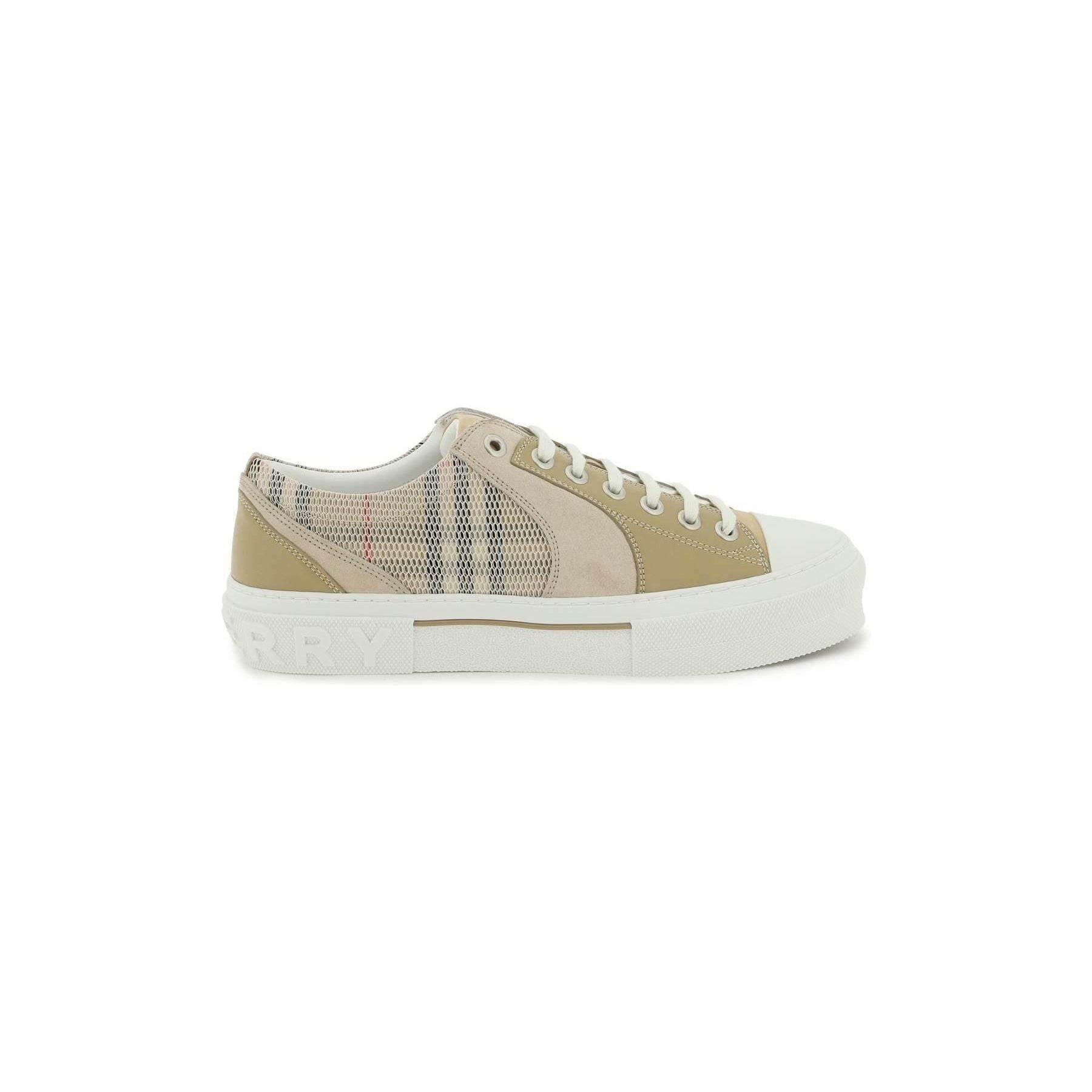 Vintage Check Leather Sneakers BURBERRY JOHN JULIA.