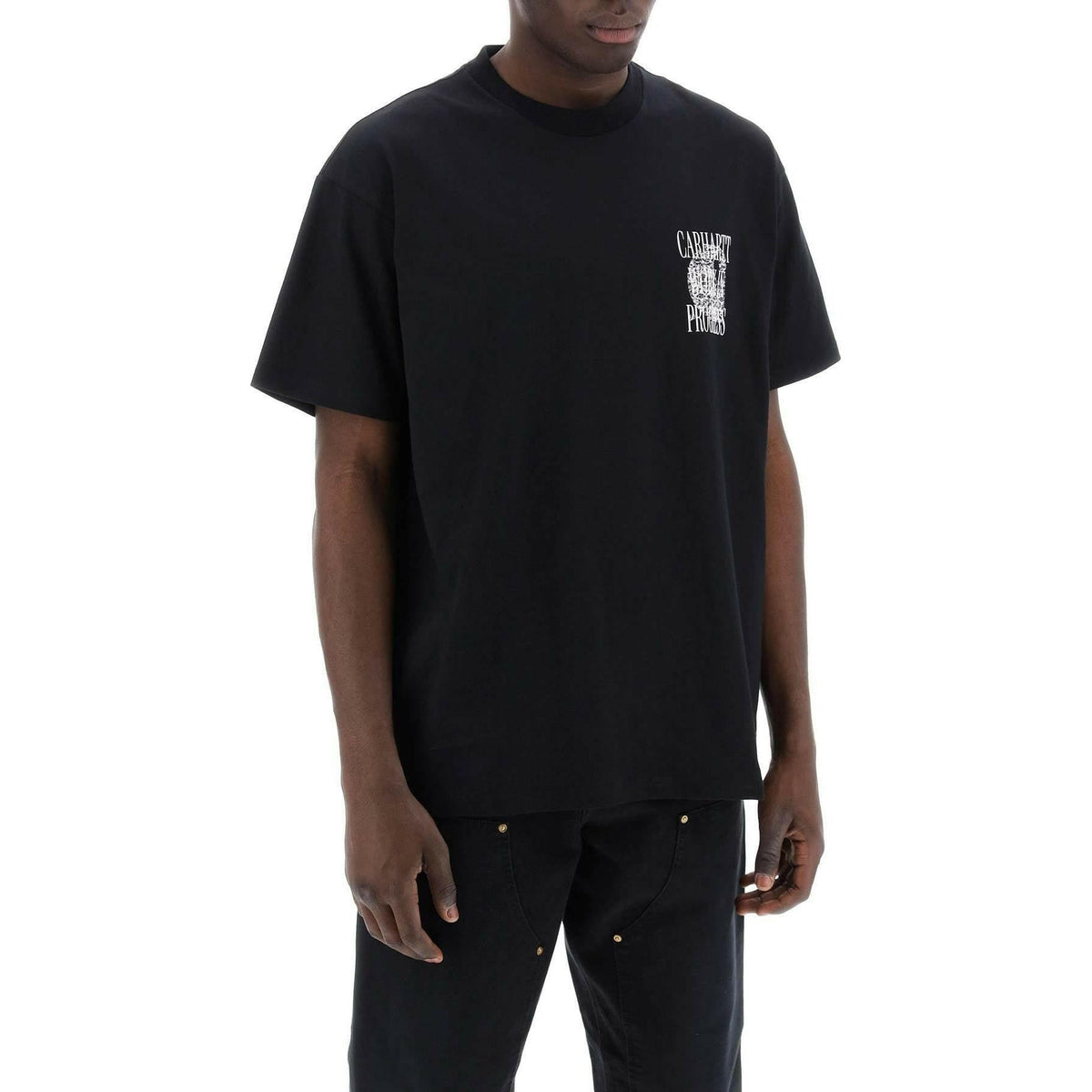 Carhartt WIP Black 'Always A WIP' Print Organic Cotton T-Shirt - JOHN JULIA