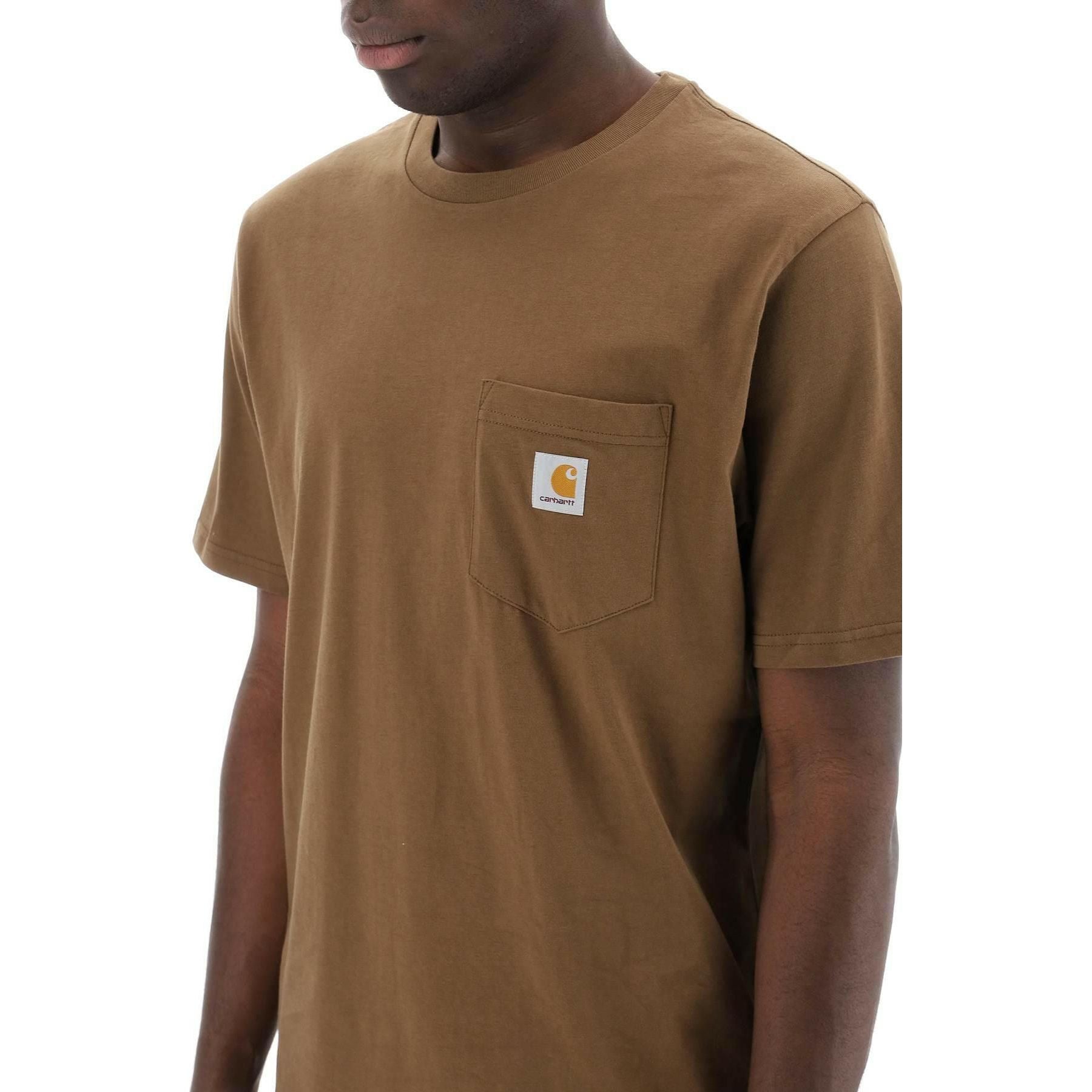 Lumber Brown Cotton T-Shirt with Chest Pocket CARHARTT WIP JOHN JULIA.