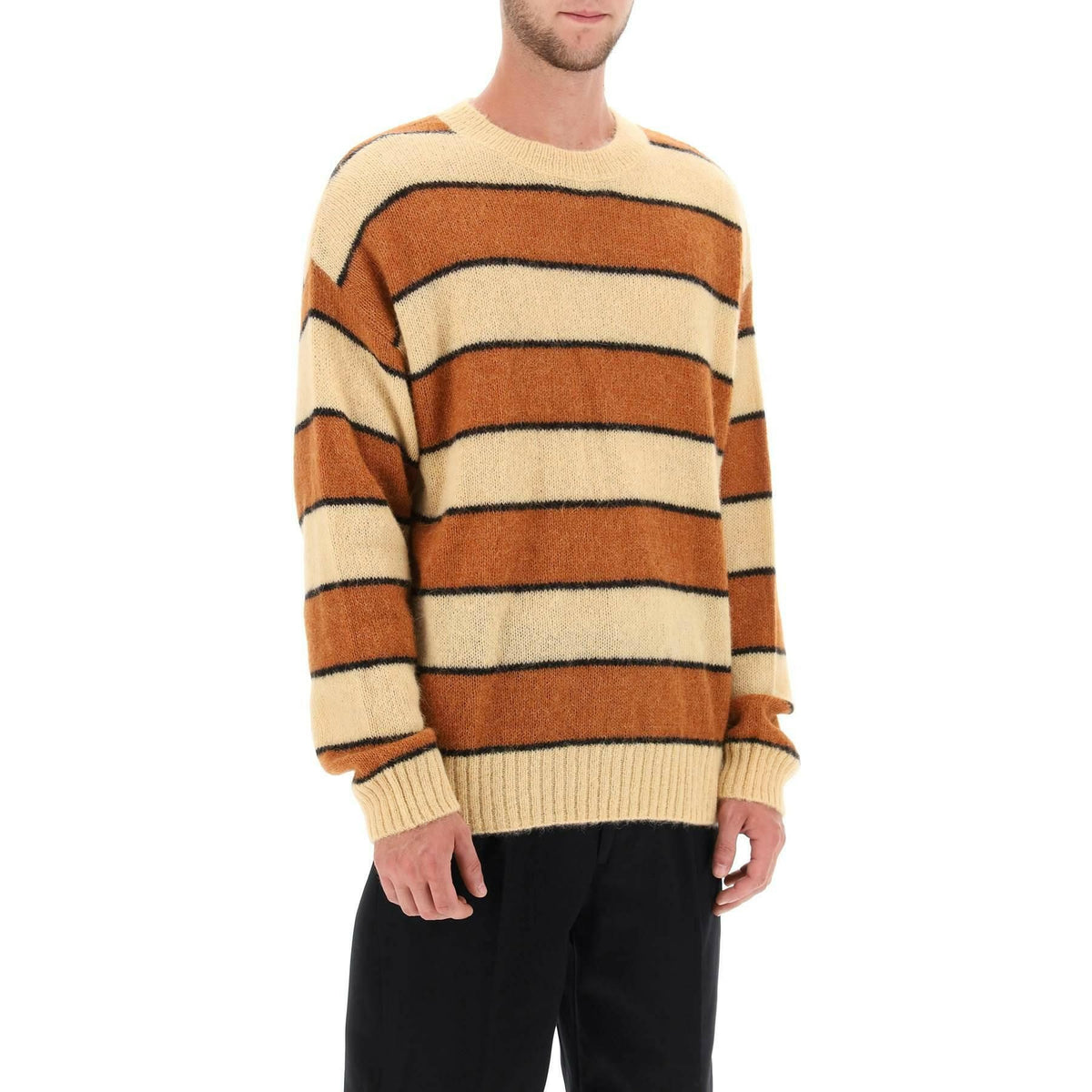 CLOSED - Striped Wool And Alpaca Sweater - JOHN JULIA