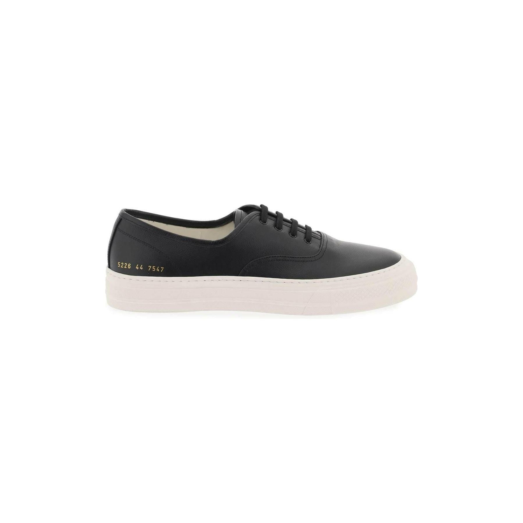 Black Hammered Leather Sneakers COMMON PROJECTS JOHN JULIA.